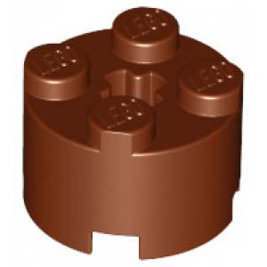 Steen, Rond 2x2 Reddish Brown